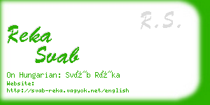 reka svab business card